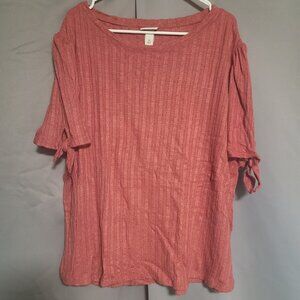 Short sleeve sweater orange color sz 3x